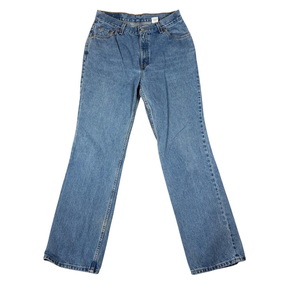 Vintage Levis 517 Low Rise Boot Cut Jeans Blue Medium Wash 12 Reg L Made in USA